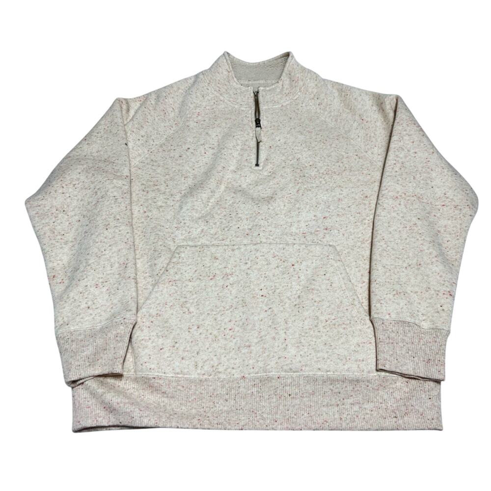 Flint and Tinder Pullover Mens Medium Sherpa Lined Quarter Zip Sweatshirt CLEAN